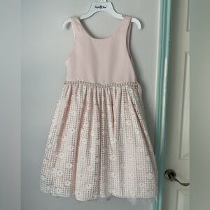 Couture Princess Pink Kids Formal Dress with Lace Skirt